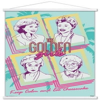Zlatne djevojke - Grupni zidni poster sa drvenim magnetskim okvirom, 22.375 34