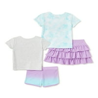 Garanimals Baby & Toddler djevojke majice, šorc, & Skort, 4-komad Outfit Set
