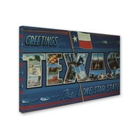Zaštitni znak likovne umjetnosti 'Post Card 4' Canvas Art by Lantern Press