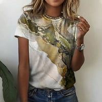 Cotonie Fashion ženska ljetna okrugla vrata kratki rukav Print Casual T-shirt bluza