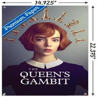 Netfli Queen's Gambit - šahov zidni poster sa pućimpinima, 14.725 22.375