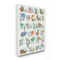 Stupell Industries Kids 'Safari životinjski abeceda šarene ilustracije Dizajn Jennifer Ellory, 30 40