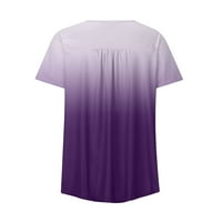 Ženska plus veličine Košulje za čišćenje Ženska majica Tees Majica kratkih rukava V-izrez T majica Tie-Dye