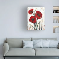Tim ooole 'crveno poppy fresco i' platnena umjetnost