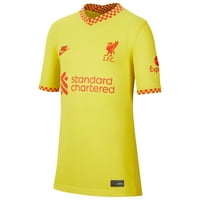 Mladi Nike Yellow Liverpool Treći Džerzi za disanje stadiona