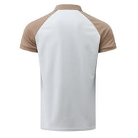 Polo majice za muškarce Muški povremeni patentni zatvarač za zatvaranje skraćeno košulje kratkih rukava majica rukavskog rukava