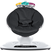 4Moms Mamaroo Multi-Motion Baby Swing + Sigurnosni pojas Pričvršćivač, Bluetooth baby ljuljačka sa jedinstvenim pokretima, crni klasik