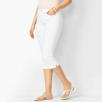 homchy ljetne pantalone žene sa visokim strukom elastični traper Casual ošišane tanke teleće trenirke bijele s