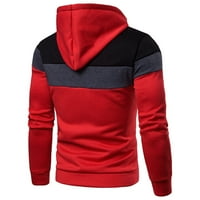 Pgeraug za muškarce džepni Retro blok u boji Top Slim Fit džemper s kapuljačom Hoodie hoodies za muškarce