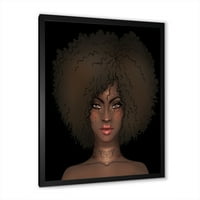 Designart 'portret Afro američke žene III' moderni uokvireni umjetnički Print