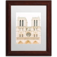 Zaštitni znak Likovna umjetnost' Notre Dame ' platnena Umjetnost Ariane Moshayedi, bijeli mat, drveni