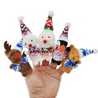 Meke punjene lutke od prstiju Santa Claus Set - slatke Božićne igračke za djecu, vrijeme priče, predstava, vrijeme za igru, škola