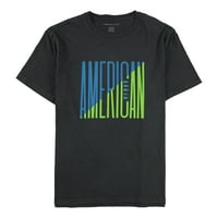 American Eagle mens Skinny logo grafička majica, Crna, XX-velika