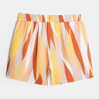 Muške hlače na plaži muške ljetne štampane Ležerne hlače hlače na plaži nepravilnog uzorka svijetlo žuti