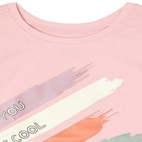 Garanimals grafička majica za djevojčice i djevojčice kratkih rukava, veličine mjeseci-5t