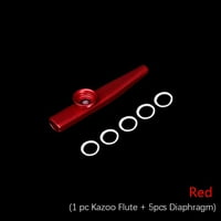 Muzički instrumenti poklon Aluminijum deca deca dijafragma Kazoo flauta Metal harmonika crvena