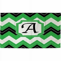 Thumbprintz Chevron Monogram Prostirka, Crna