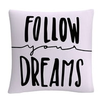 Tipografski prate svoje snove abc dekorativnim jastukom za bacanje