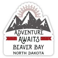 Beaver Bay Sjeverna Dakota Suvenir Vinil naljepnica za naljepnicu Avantura čeka dizajn