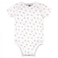 Hudson Baby dojenčad Djevojka pamučna bodysuits 3pk, ružičasti slon, 0- mjeseci