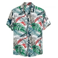 Ljetna vintage tiskana majica Muška majica kratkih rukava Kubanska majica Havajski uzorak uzorak kratkih