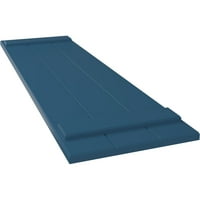 Ekena Millwork 1 8 W 57 H True Fit PVC ploča spojena ploča-N-letve roletne, boravak plava