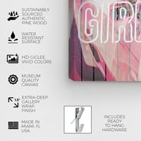 Wynwood Studio tipografija i Citati Wall Art Canvas Print 'GIRLBOSS' osnažene žene Citati i izreke - bijela,