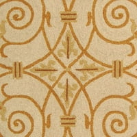 Chelsea Aragon Geometric granica vunene površine, Ivory Gold, 3'9 5'9