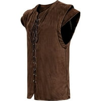 Taqqpue Muške gusarske renesansne srednjovjekovne gotičke tankere vrhunska parna parna majica bez rukava