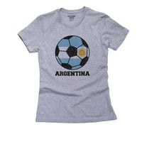 Argentina Football Fudbal Fudbal - Rusija Ženska pamučna siva majica