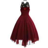 WHLBF Ljetne haljine popusti žene haljina modna gotička stil banket festival haljina čipka vintage haljina