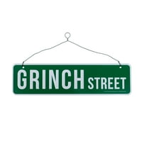 Dr Seuss 'Grinch koji je ukrao Božić, Grinch Street pravokutni viseći znak dugačak, metal