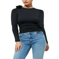 Ženska majica 3d cvjetni Dugi rukav Slim Fit pulover Tops Streetwear za svakodnevnu zabavu