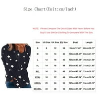 Ženski vrhovi pulover Dugi rukav Chemise štampani okrugli izrez siva 3xl
