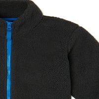 Švicarske Alpe Boys Fau Sherpa puni zip jakna i jogger hlače, 2-dijelni set odjeće, veličine 4-12