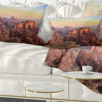 PromenArtirt Hunts Mesa Panorama - Pejzažni jastuk od tiskanog bacanja - 18x18