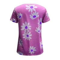 Majice za žene Moda Ženska Moda Casual labava bluza štampanje okruglog vrata majice bluze Print Tee bluze