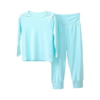 Odjeća Za Djevojčice Za Dječake S Dugim Rukavima Jednobojne Majice Gornje Pantalone Za Kućnu Odjeću Labave Boje Sportskog Odijela