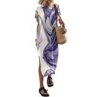 Outdoor Essentials Otemrcloc ženska ljetna majica haljina Raglan rukav Crewneck štampanje labavih proreza
