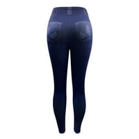 Pxiakgy pantalone za jogu ženske pantalone za jogu helanke visoke visoke Lifting čvrste uske pantalone bešavne pantalone tamnoplave + L
