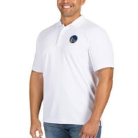 Muška Antigua White Golden State Warriors Big & Tall Legacy Pique Polo