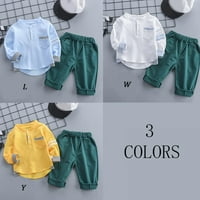 Toddler baby Boys 2-komad odijela dugih rukava košulje i pantalone Set 0 godina
