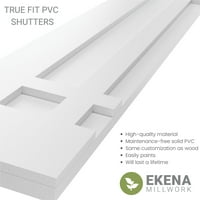 Ekena Millwork 12 W 52 H True Fit PVC San Juan Capistrano Mission Style Fiksni nosač roletne, mahovina zelena