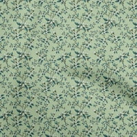 Onuone Georgette viskoza svijetlo zelene tkanine Florals šivaći materijal za ispis tkanine pored dvorišta