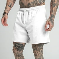 Vedolay ljetne kratke hlače za muškarce muške stana s ravnim prednjim kratkim, bijelim 4xl