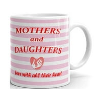 Majke i kćeri vole sa svim srcem kafe čaj keramički šalica uredski kupac poklon oz