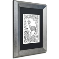 Zaštitni znak likovne umjetnosti vile i šumska stvorenja 29 Umjetnost platna Kcdoodleart Black Matte, srebrni okvir
