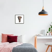 Stupell Glam Simbol Wildlife Elephant Životinje I Insekti Slikarstvo Crno Uokvireni Art Print Wall Art