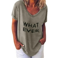 Grafičke majice za žene, ženska, ženska ležerna majica s kratkim rukavima pisma za bluzu bluza plus veličina