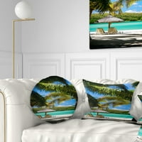 PromenArtirt Tropski raj - plaža Fotografija bacanja jastuk - 12x20